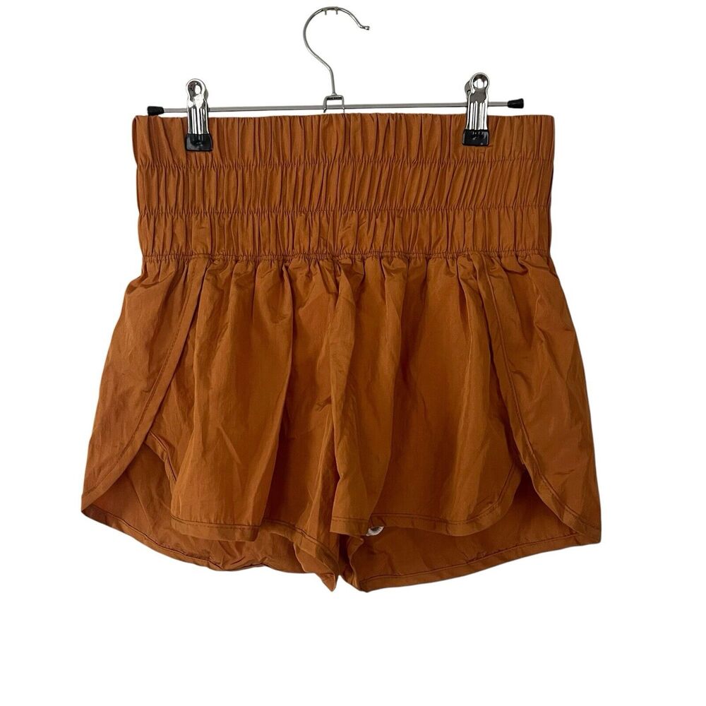 FP Movement Small The Way Home Shorts Bronze Gold High Rise Free People